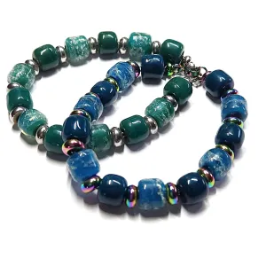 Eternal Bracelet with Cremation Ashes in Forest Green