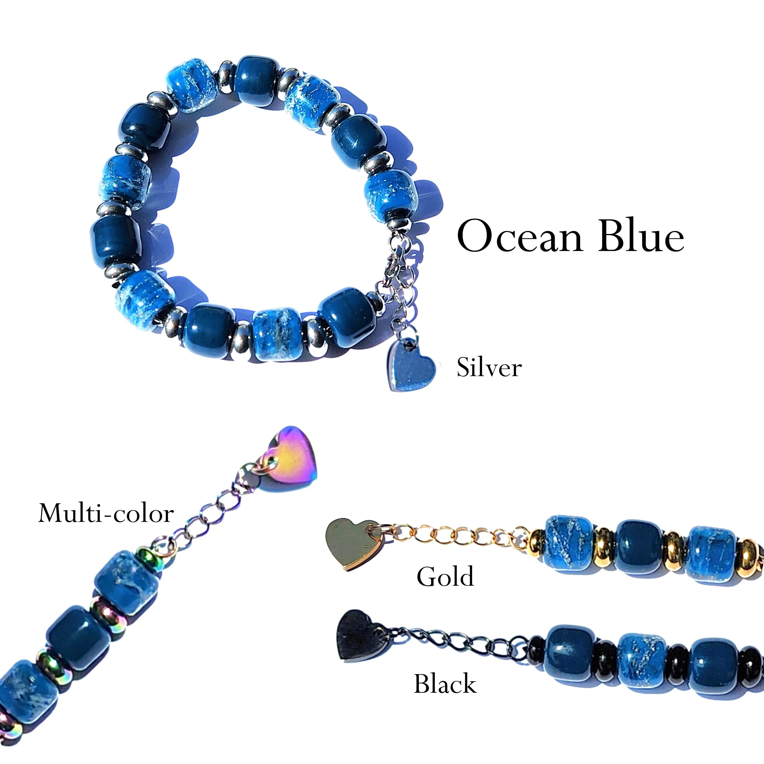 Eternal Cremation Bracelet in Ocean Blue
