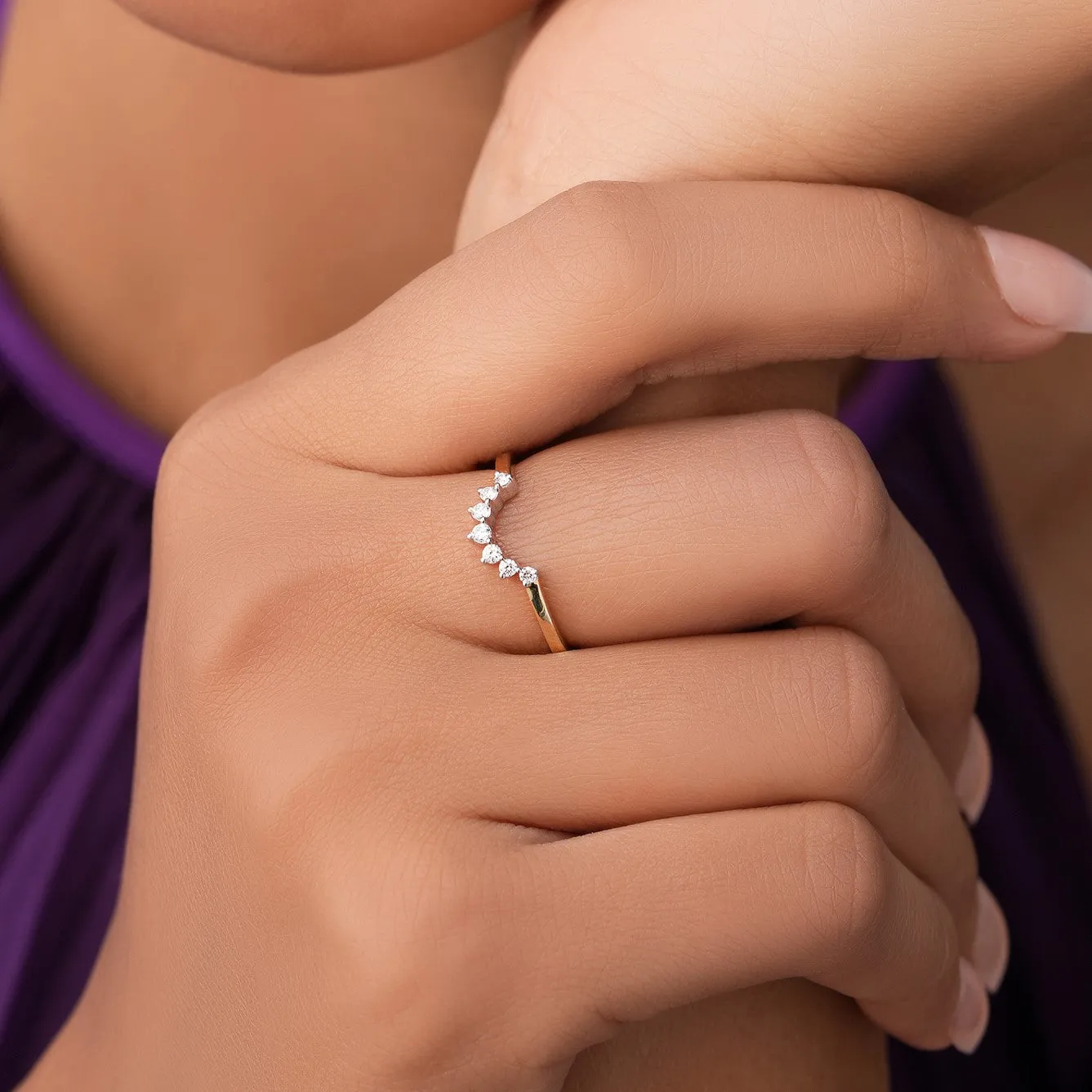 Ethereal Gold Ring with Lab-Grown Diamonds