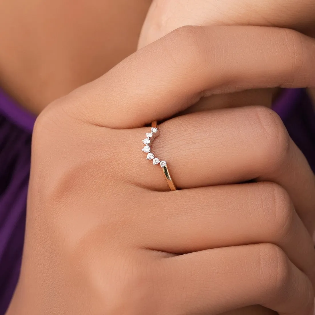 Ethereal Gold Ring with Lab-Grown Diamonds