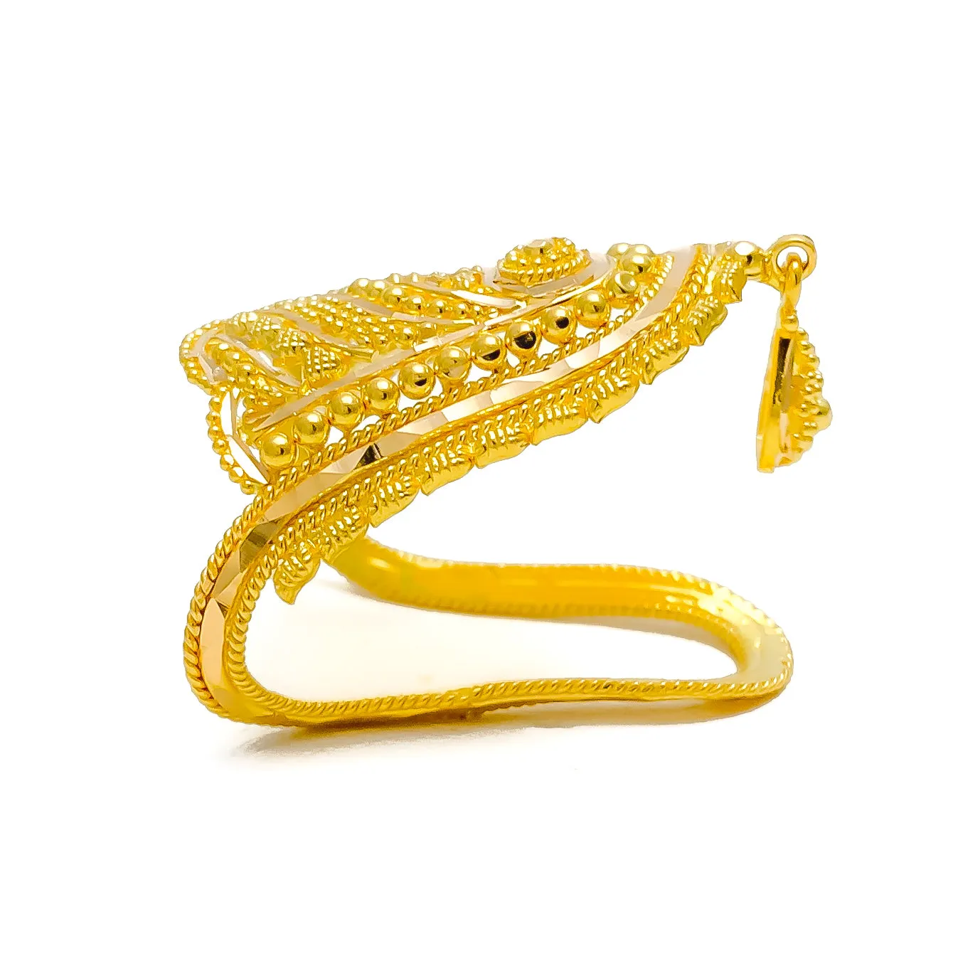 Fancy Unique 22K Gold Vanki Ring