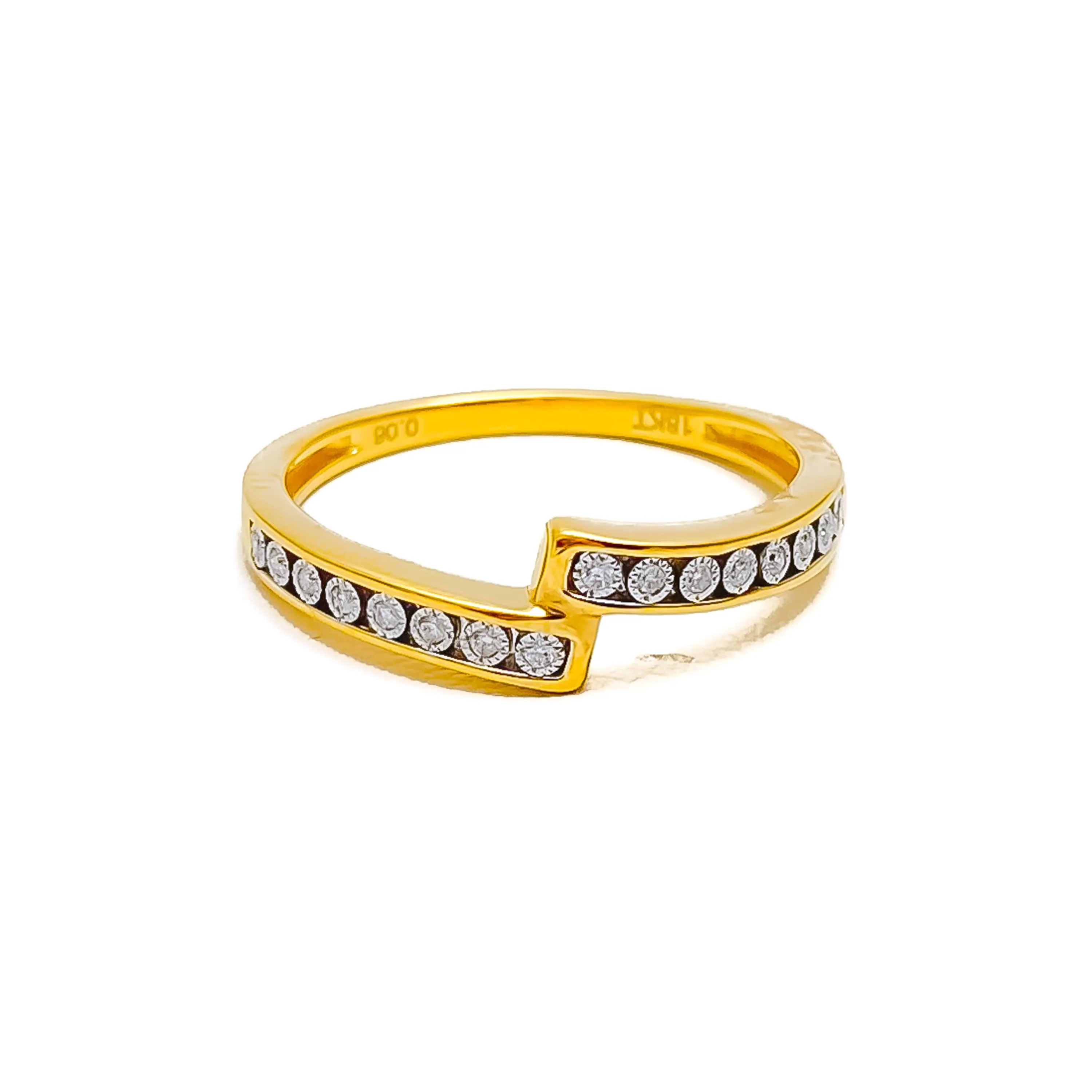 Fancy Upscale 18K Gold   Diamond Band