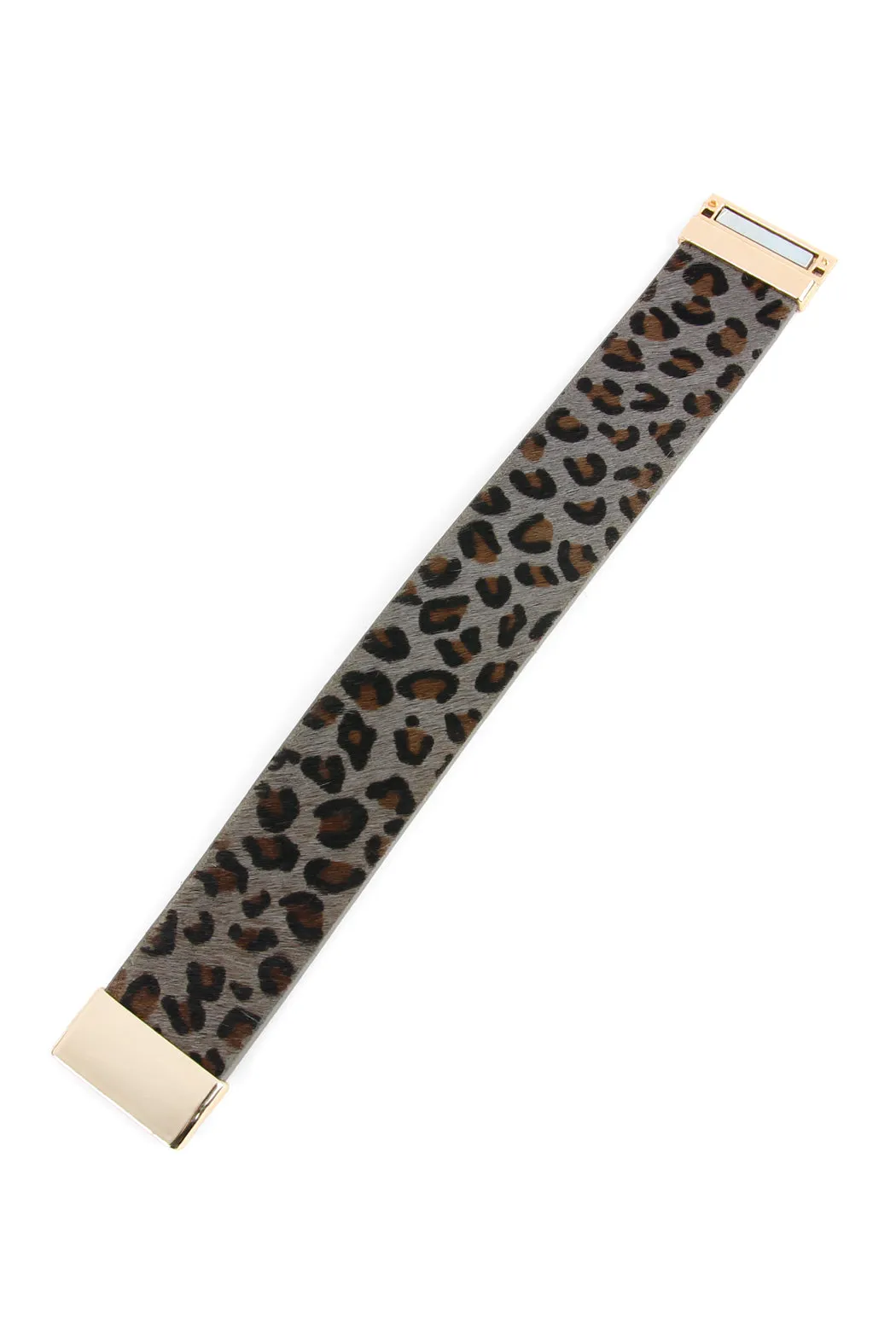 FAUX ANIMAL SKIN LEATHER BRACELET