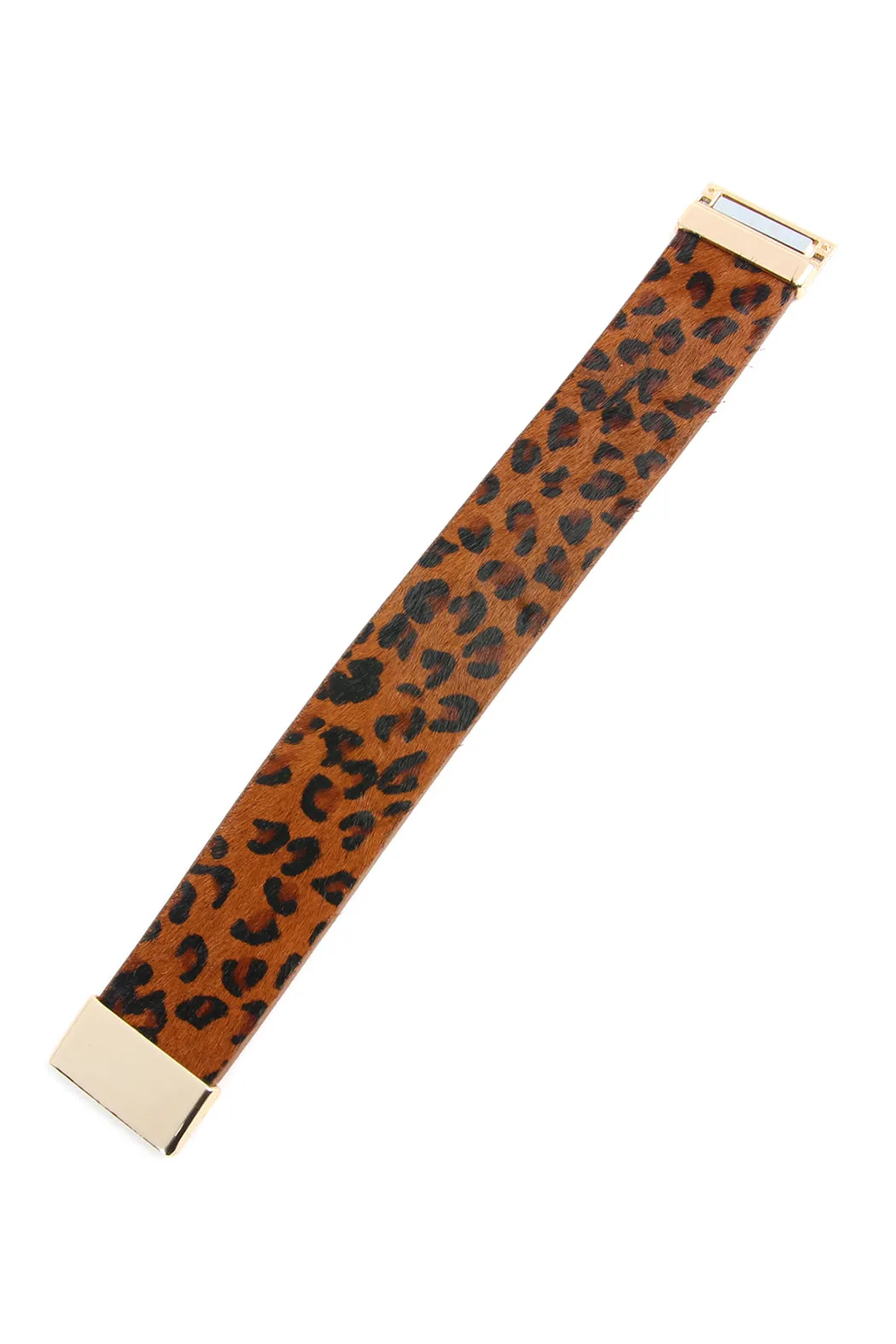 FAUX ANIMAL SKIN LEATHER BRACELET