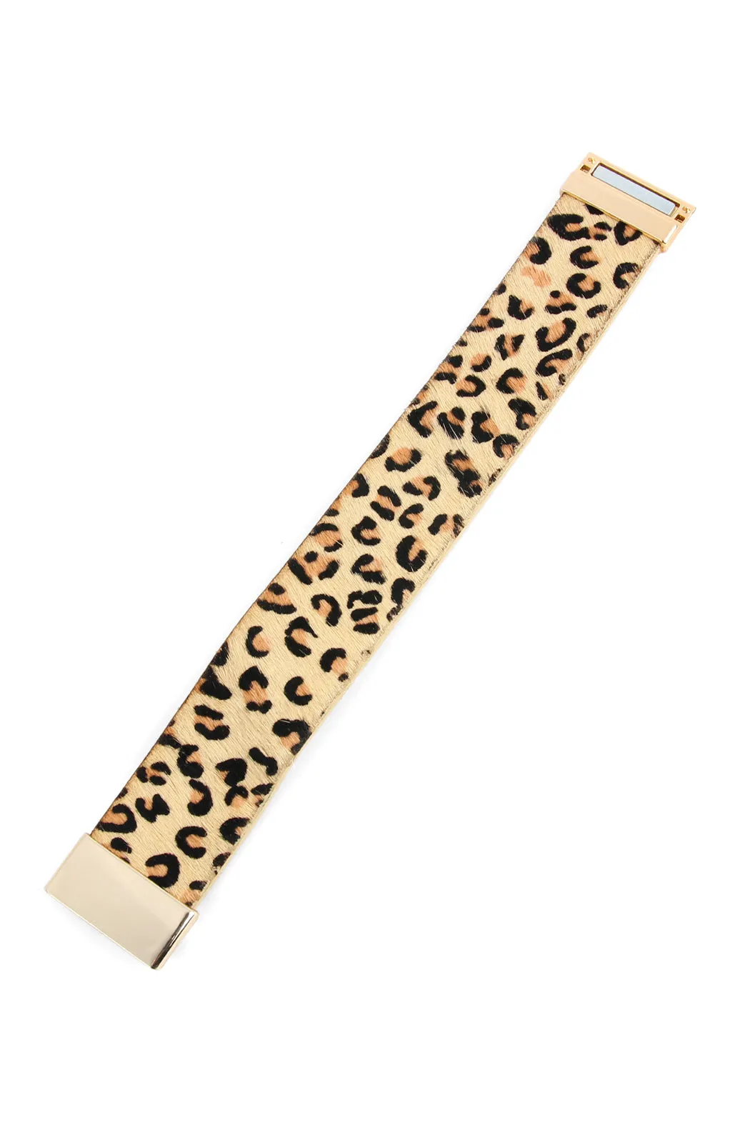 FAUX ANIMAL SKIN LEATHER BRACELET