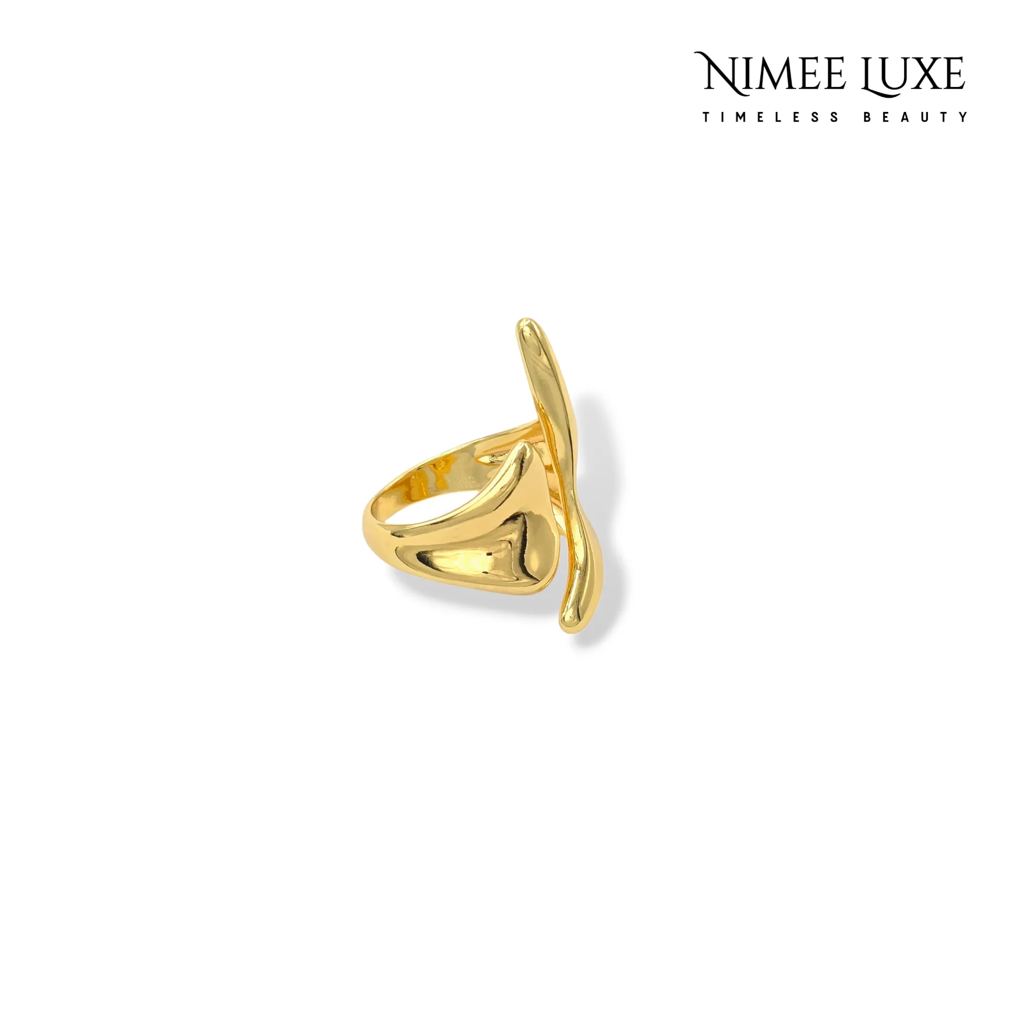 Fin Adjustable Ring Gold Plated AR20