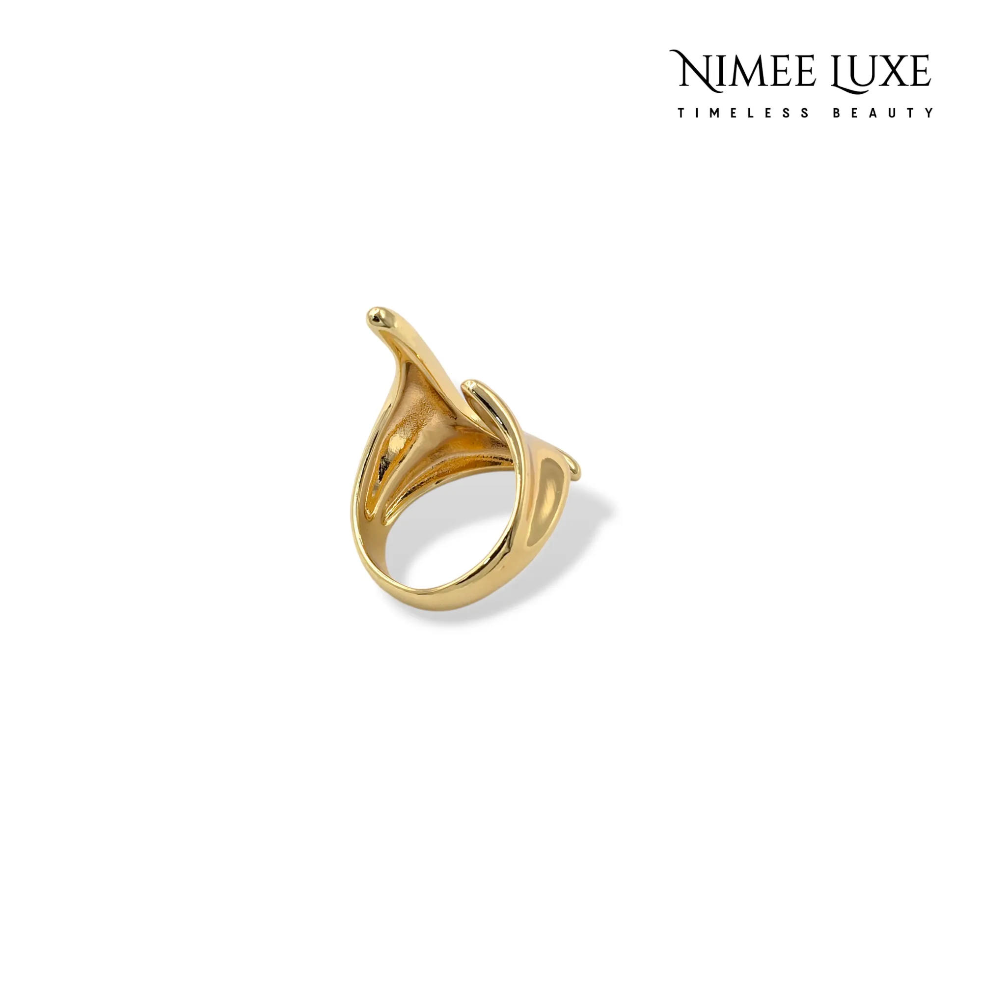 Fin Adjustable Ring Gold Plated AR20