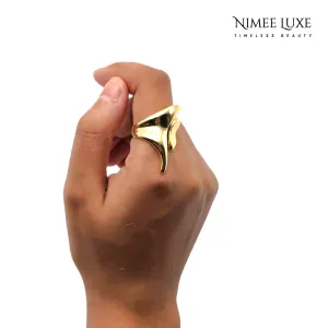 Fin Adjustable Ring Gold Plated AR20