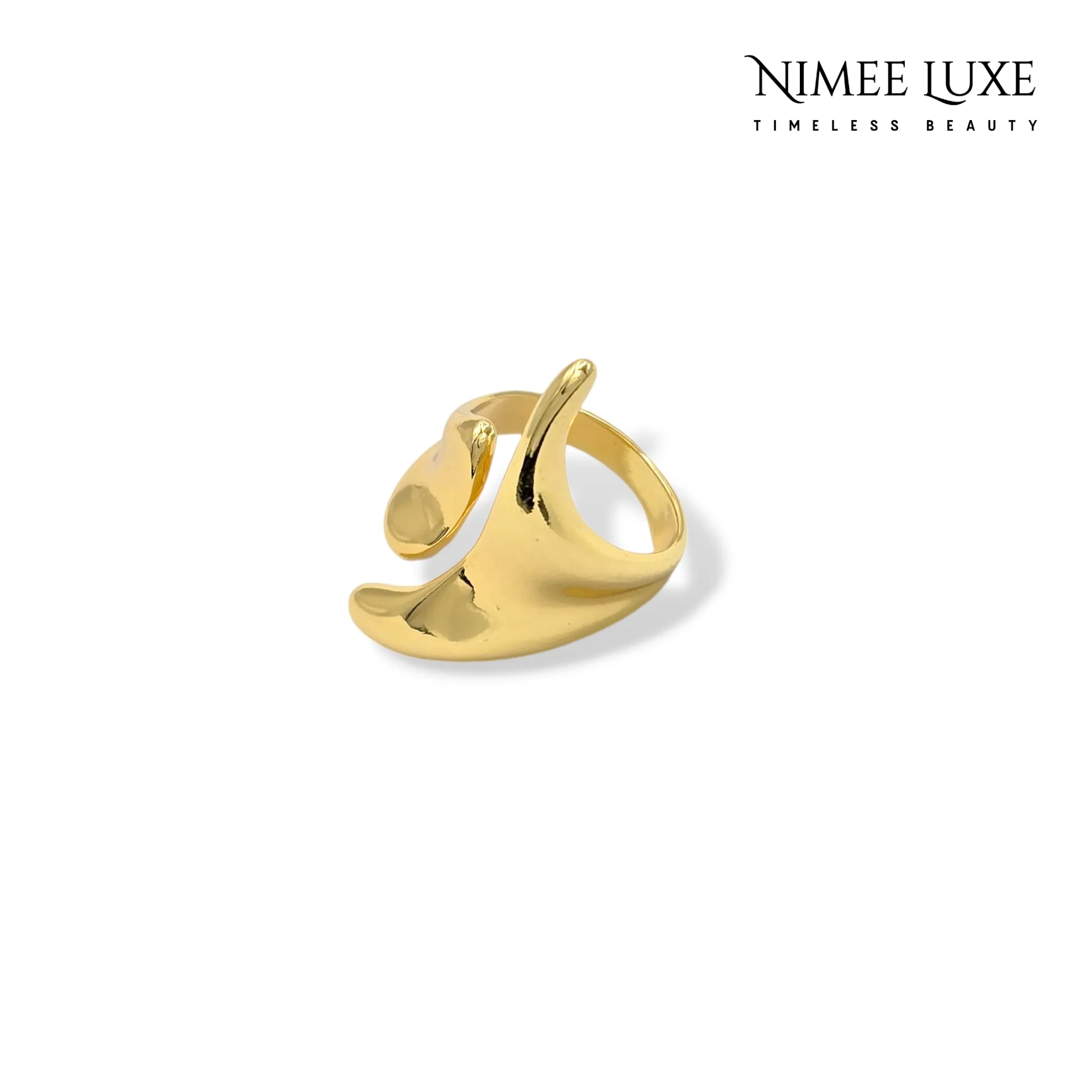 Fin Adjustable Ring Gold Plated AR20