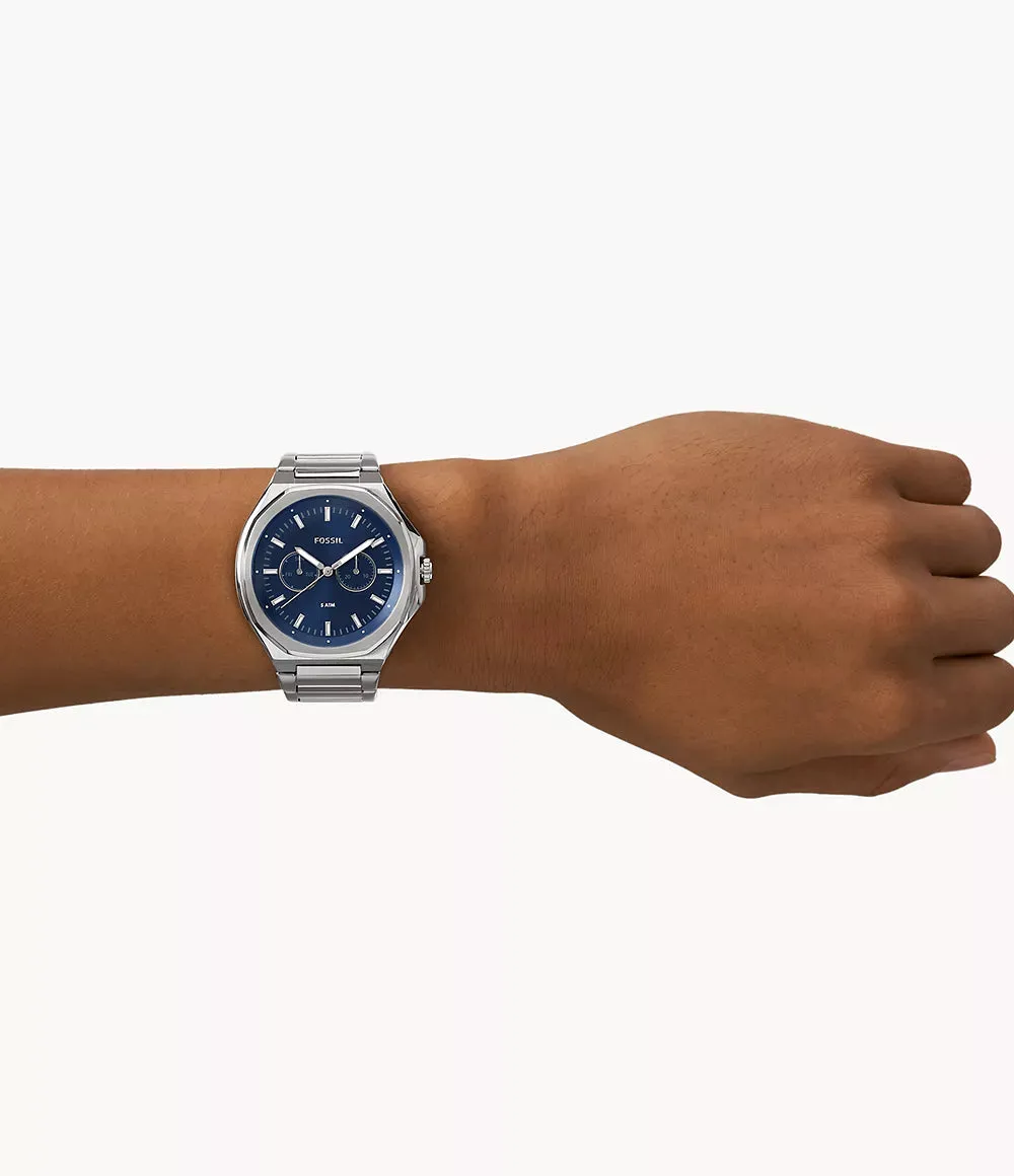 Fossil Evanston Gents Multifunction Stainless Steel Watch