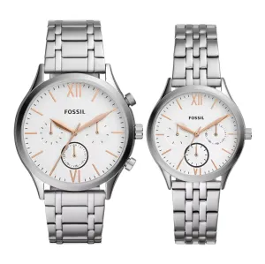 Fossil Fenmore His and Her Multifunction Stainless Steel Watch Gift Set