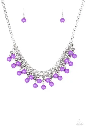 Friday Night Fringe Purple Paparazzi Necklace