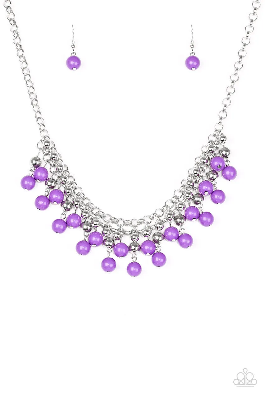 Friday Night Fringe Purple Paparazzi Necklace