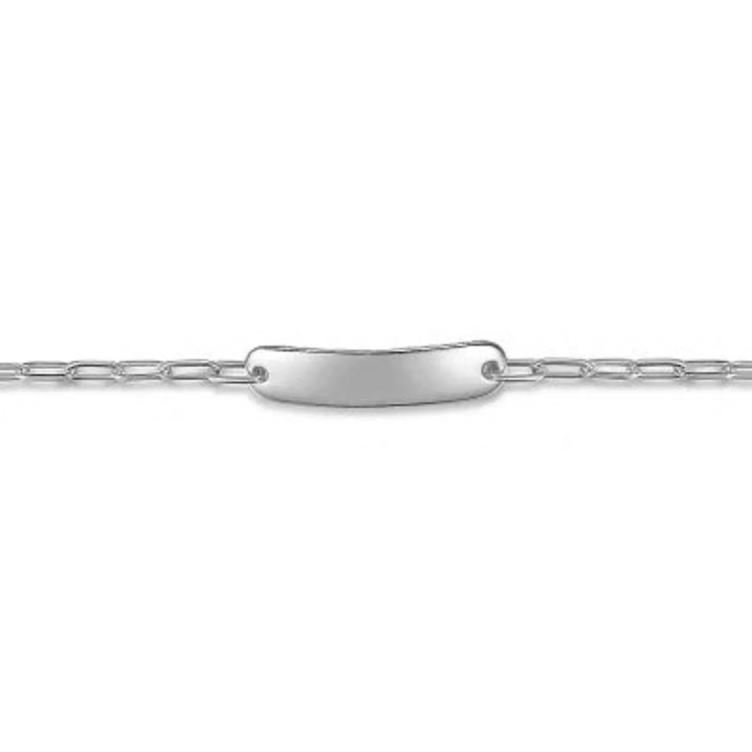 Gabriel & Co. Plain Gold Hollow Paperclip Chain Personalized ID Bracelet