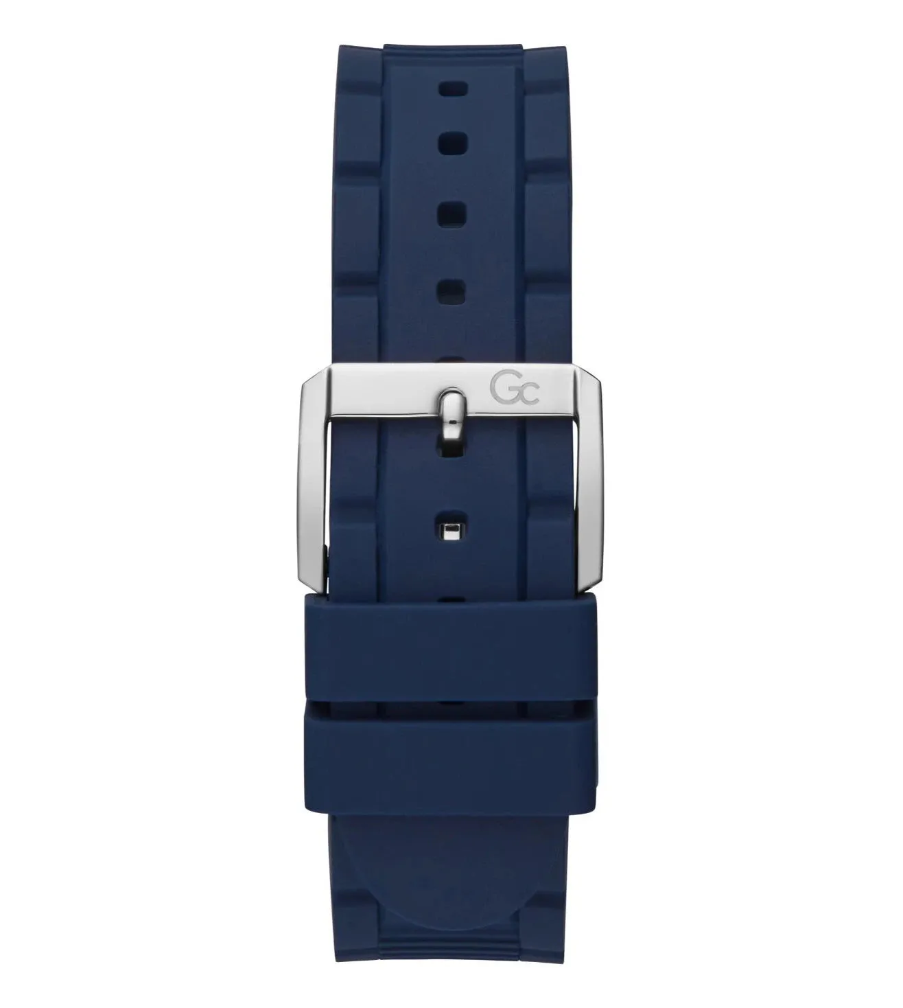 Gc Force Chrono Gent Blue Dial with Rosegold Details Blue Silicone Band Watch