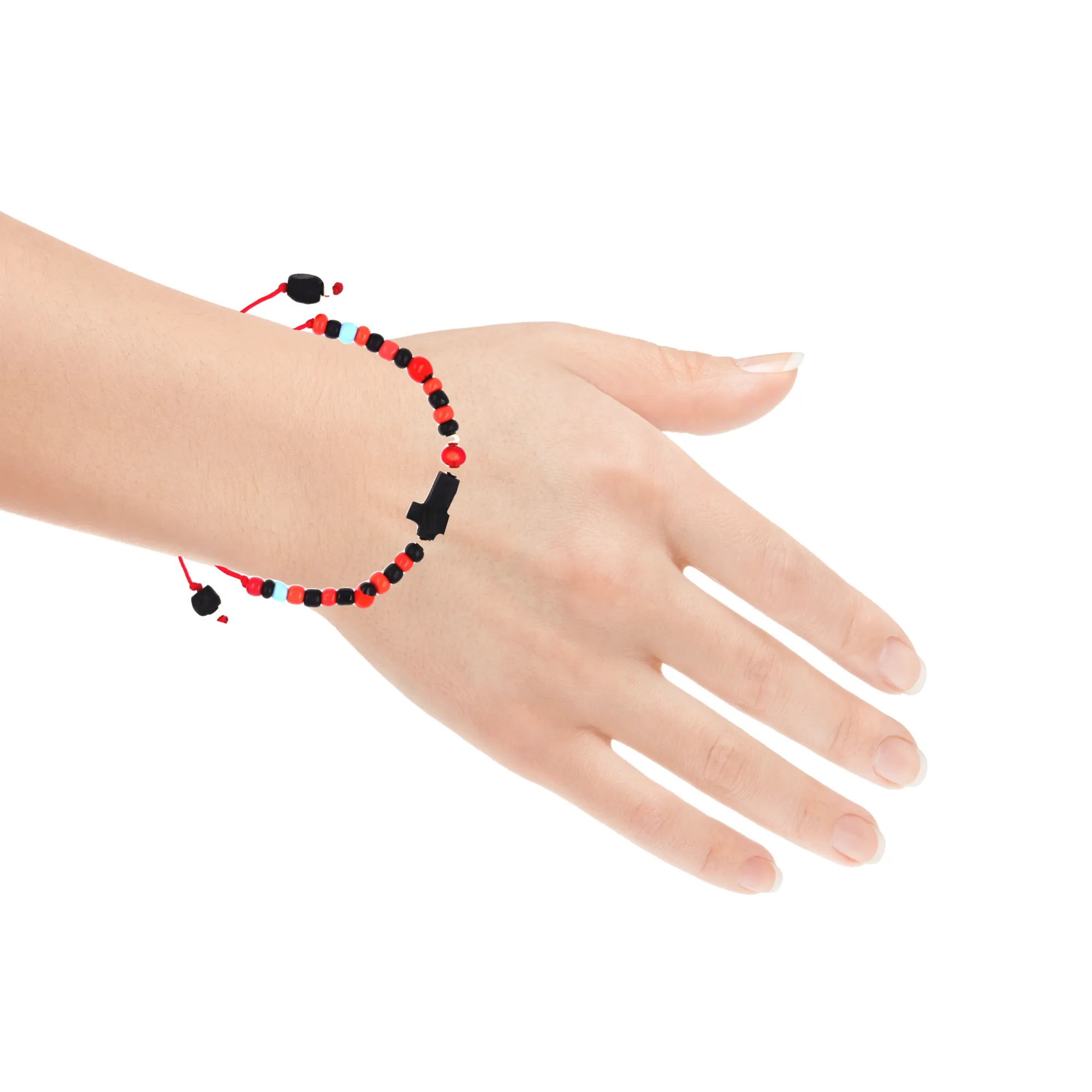 Genuine Jet Azabache Red String Bracelet Adult Women and Men