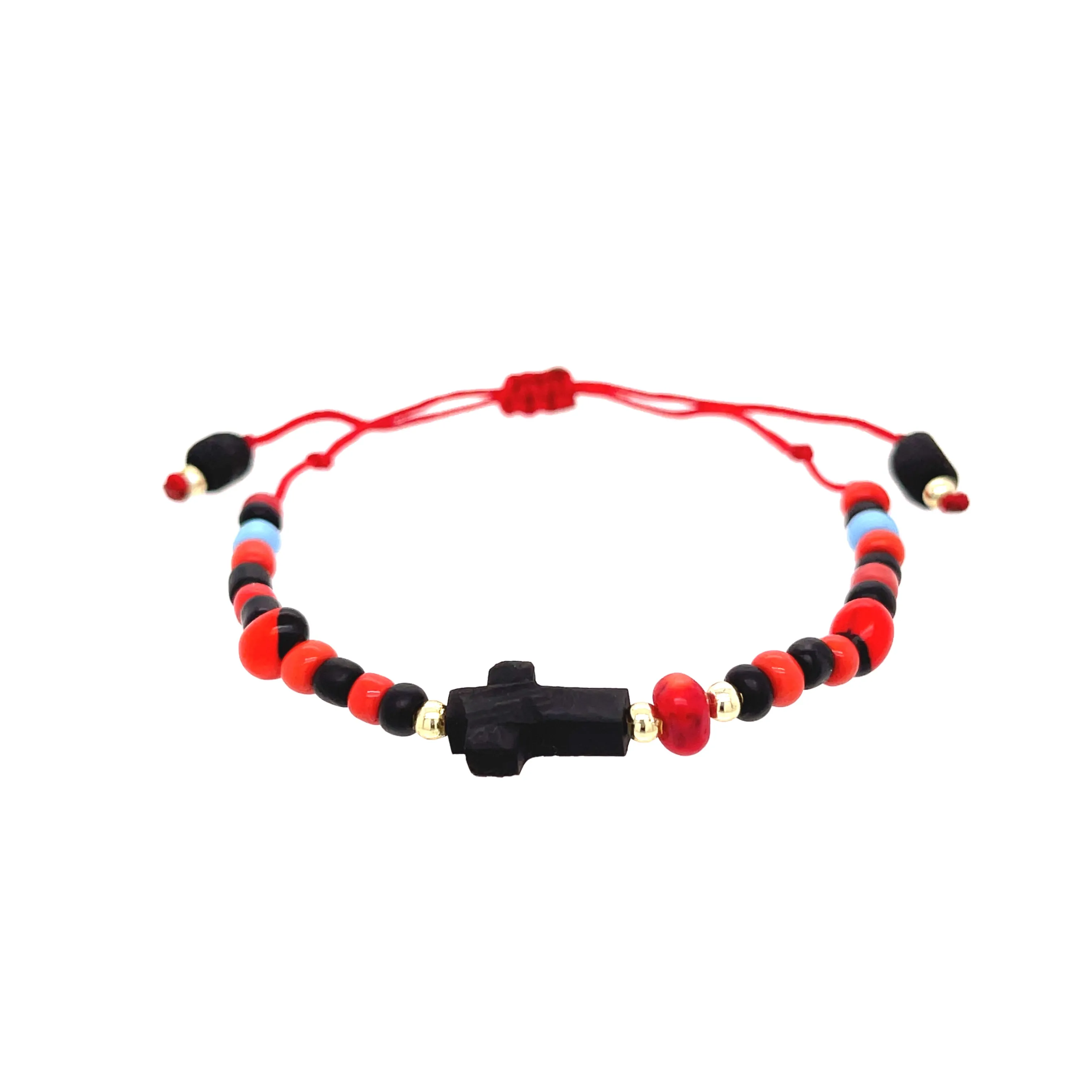 Genuine Jet Azabache Red String Bracelet Adult Women and Men