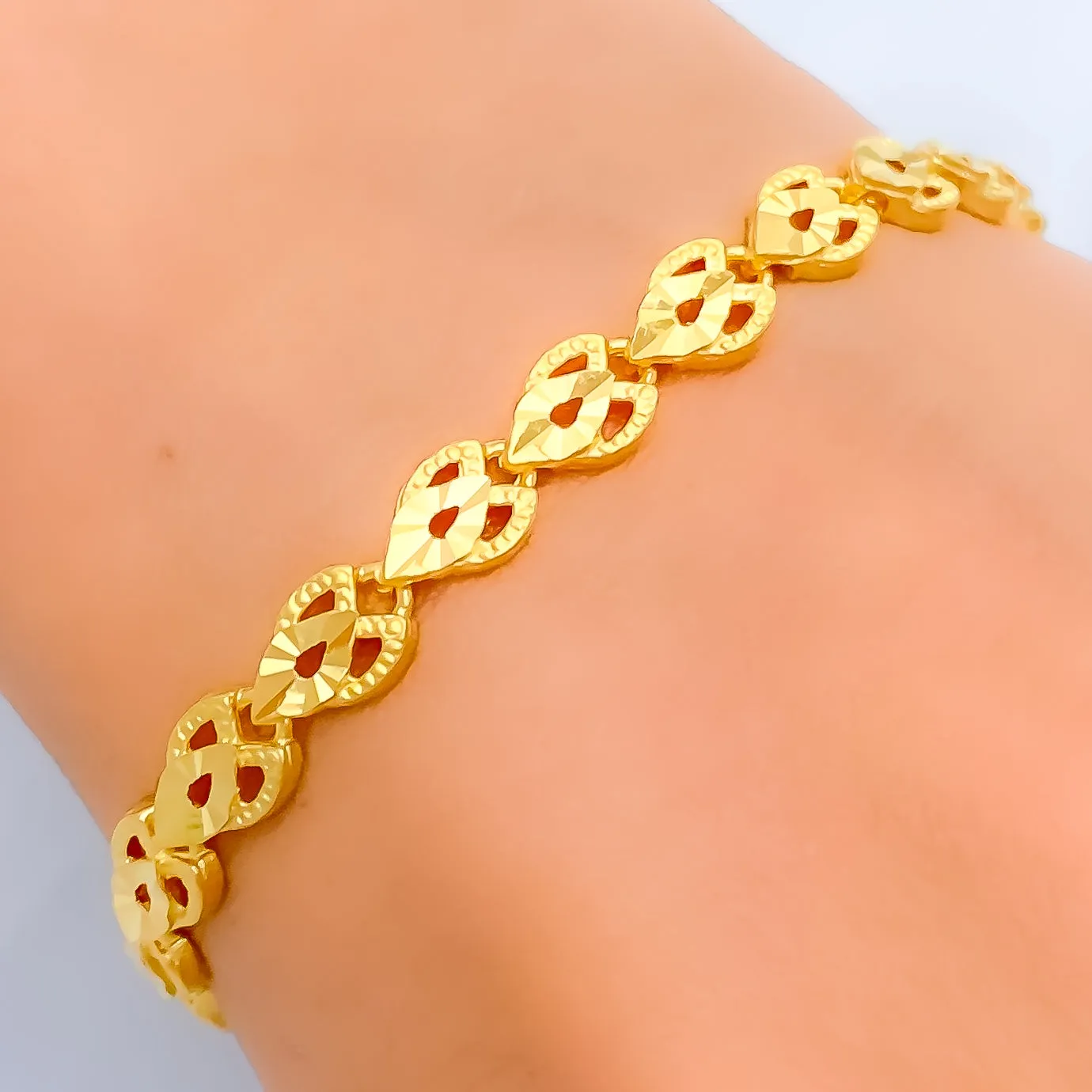 Geometric Ornate 22k Gold Bracelet
