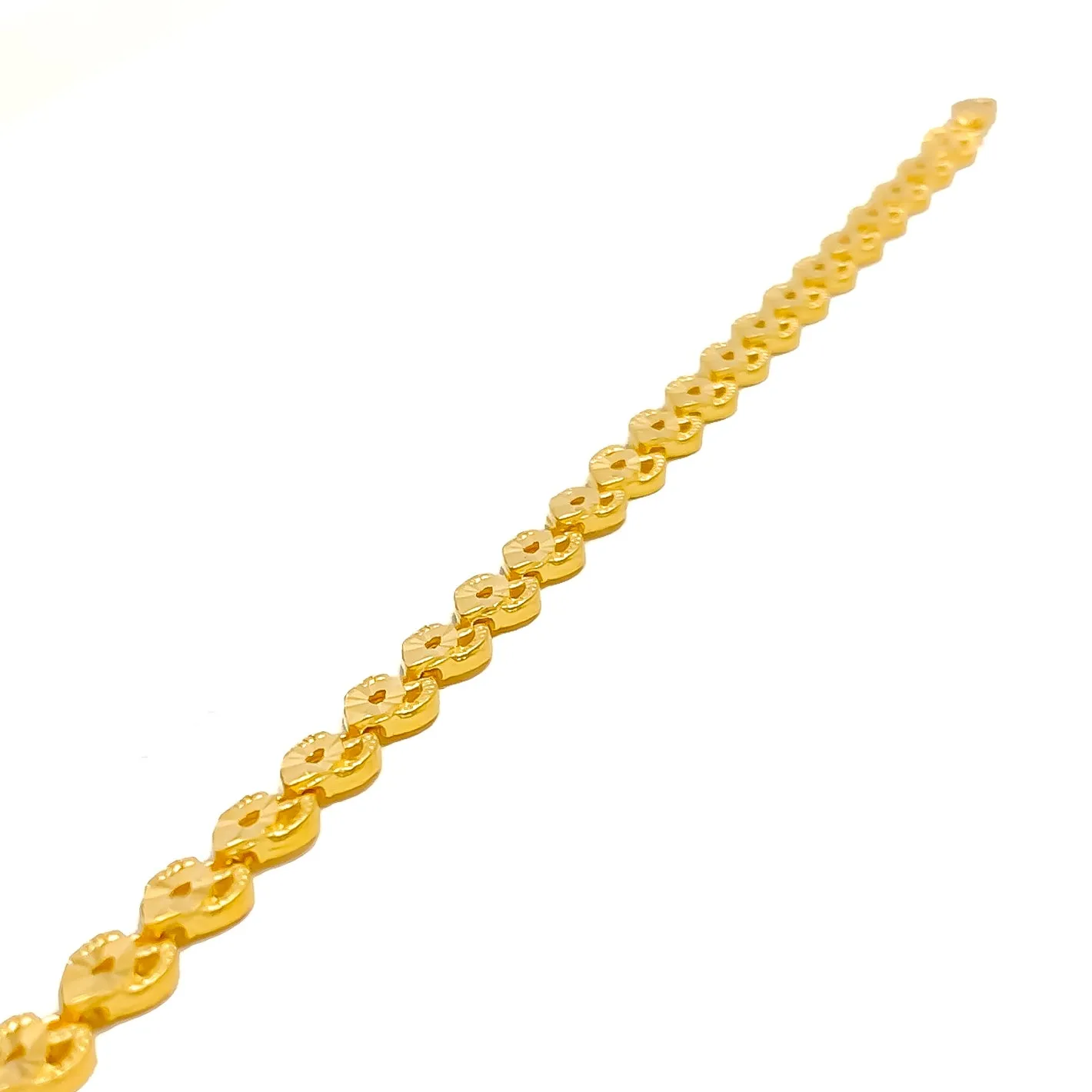 Geometric Ornate 22k Gold Bracelet