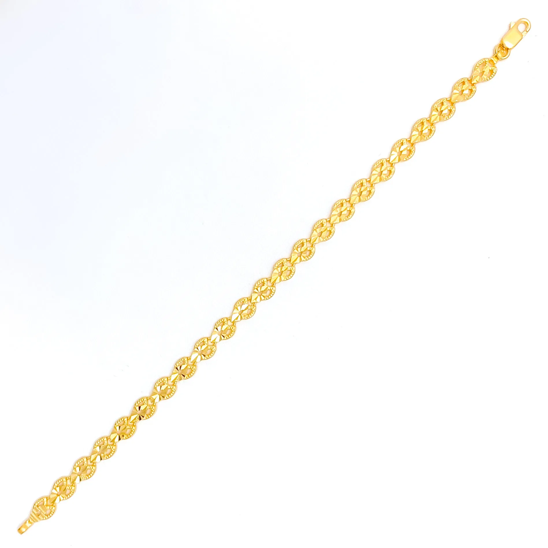 Geometric Ornate 22k Gold Bracelet