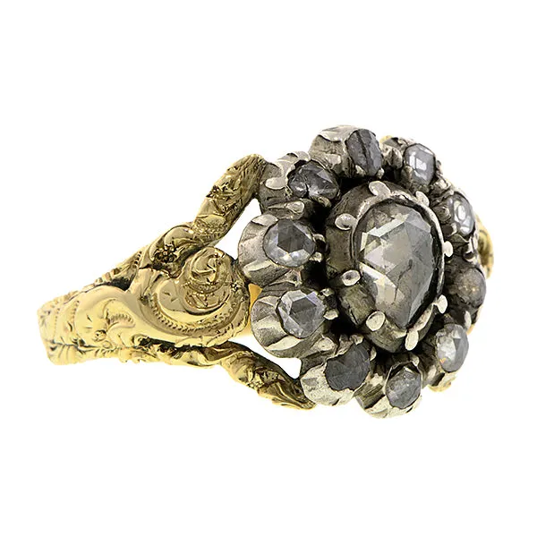 Georgian Diamond Cluster Ring