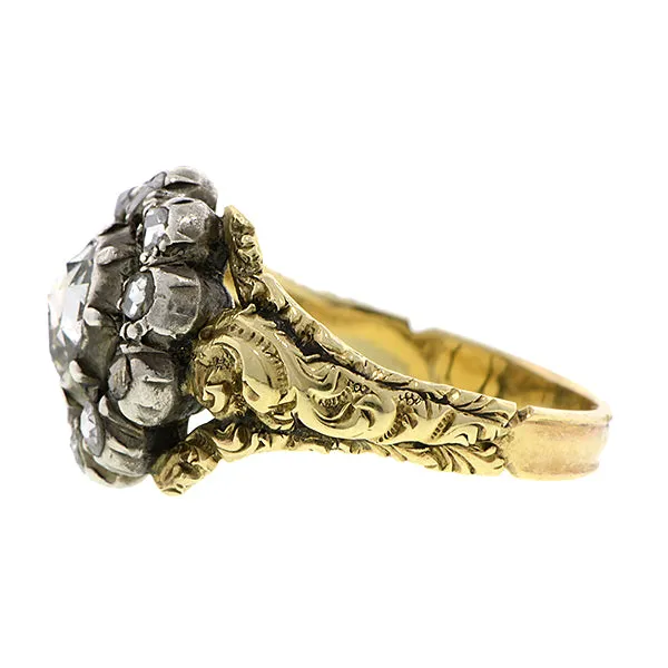 Georgian Diamond Cluster Ring
