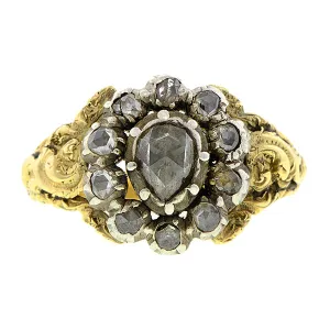 Georgian Diamond Cluster Ring