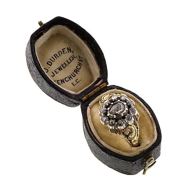 Georgian Diamond Cluster Ring