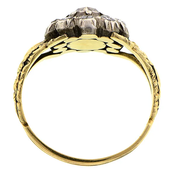 Georgian Diamond Cluster Ring
