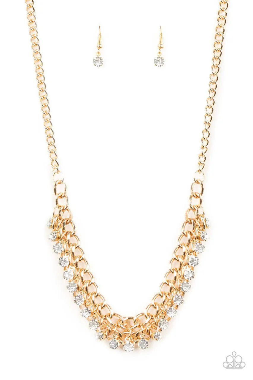 Glow and Grind Gold Paparazzi Necklace