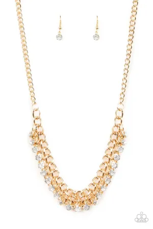 Glow and Grind Gold Paparazzi Necklace