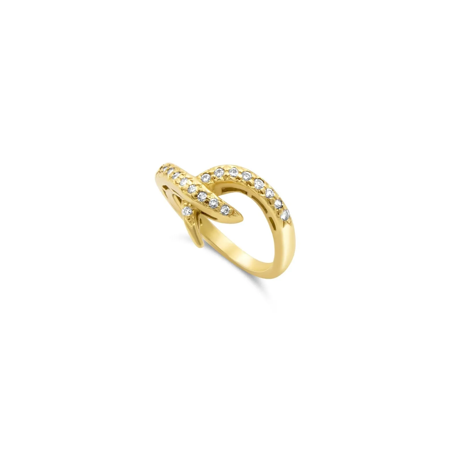 Gold & Diamond Hook Rings