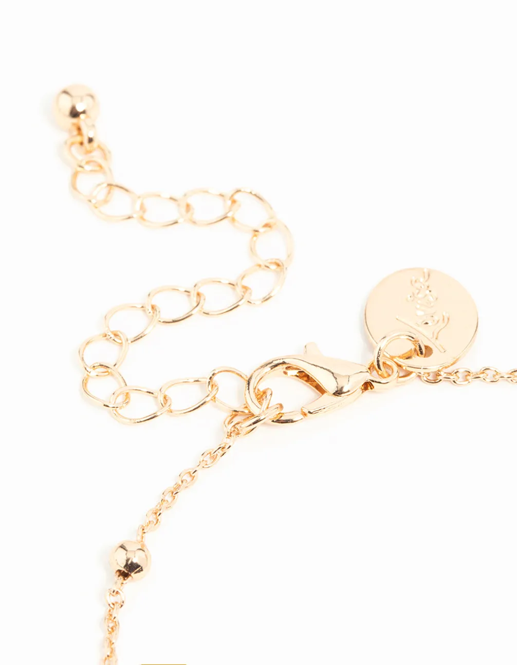 Gold Diamante Flower Bracelets 4-Pack