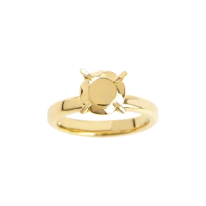 Gold Diamond on Prong Band