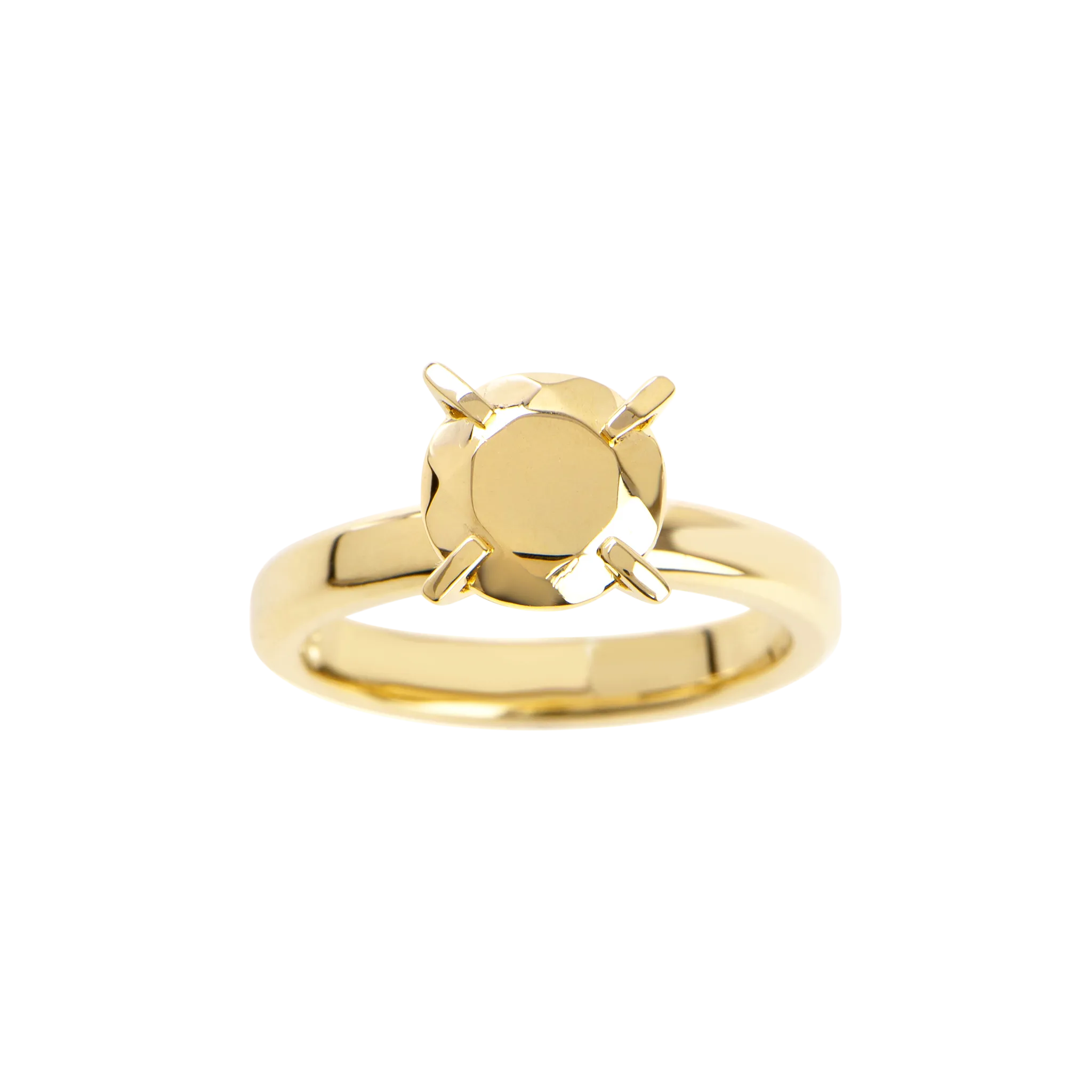 Gold Diamond on Prong Band