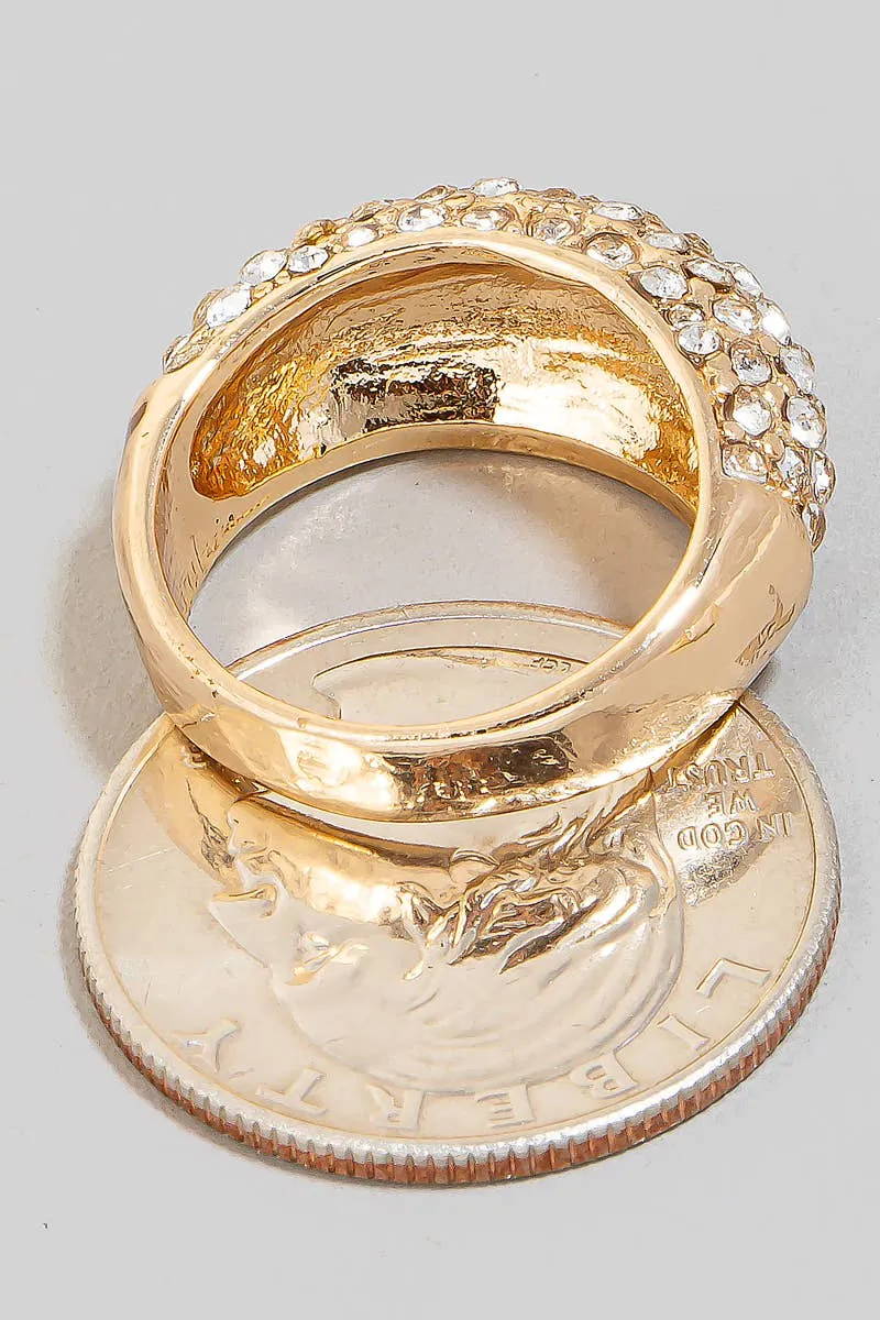 Gold Mixed Metallic Band Rings Set