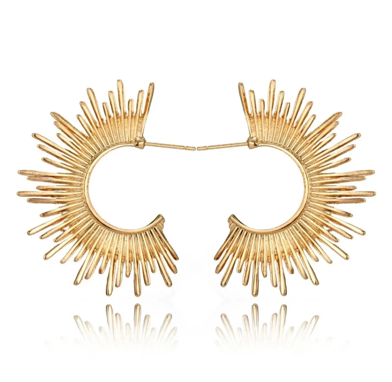 Gold plated hoop earrings  200-11 | Erika Williner Designs