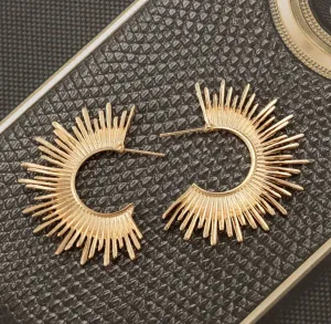 Gold plated hoop earrings  200-11 | Erika Williner Designs