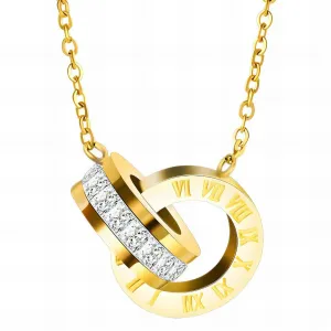 Golden Orbit Pendant Necklace