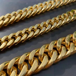 'Golden Rule' Big, Heavy & Bold Stainless Steel Necklace (3 lengths)