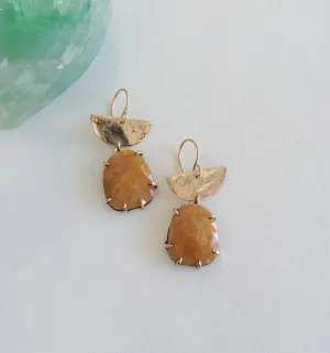Golden Sapphire Earrings