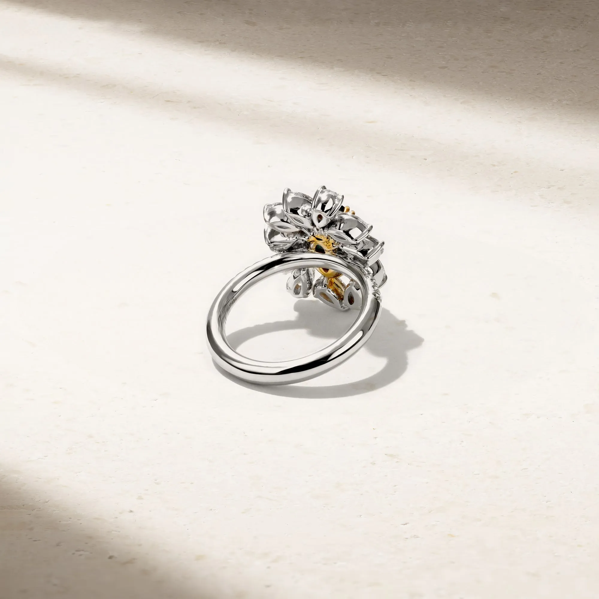 Grand Dahlia Alexandrite and Diamond Ring