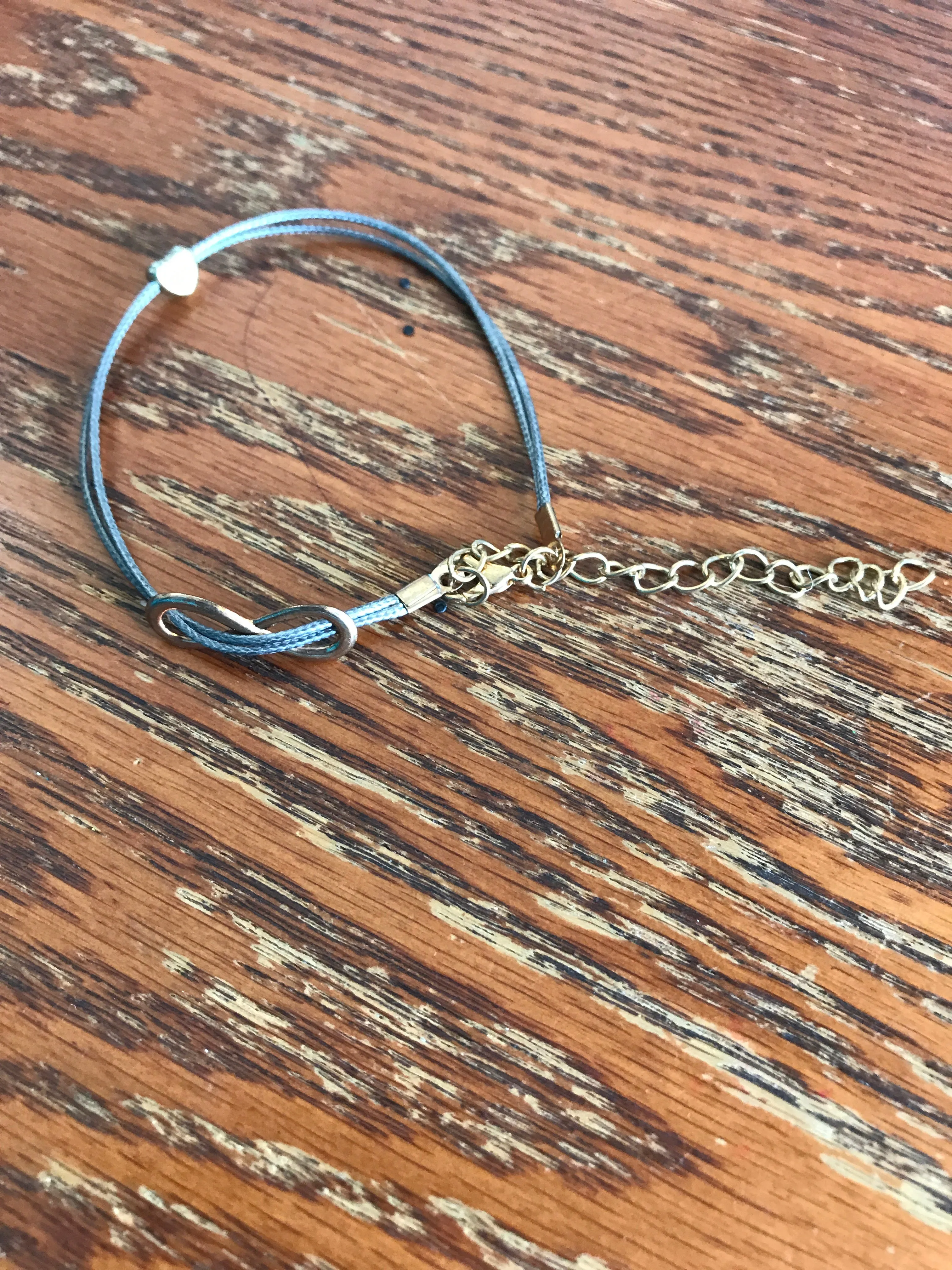 Gray 2-Strand copper Bracelet