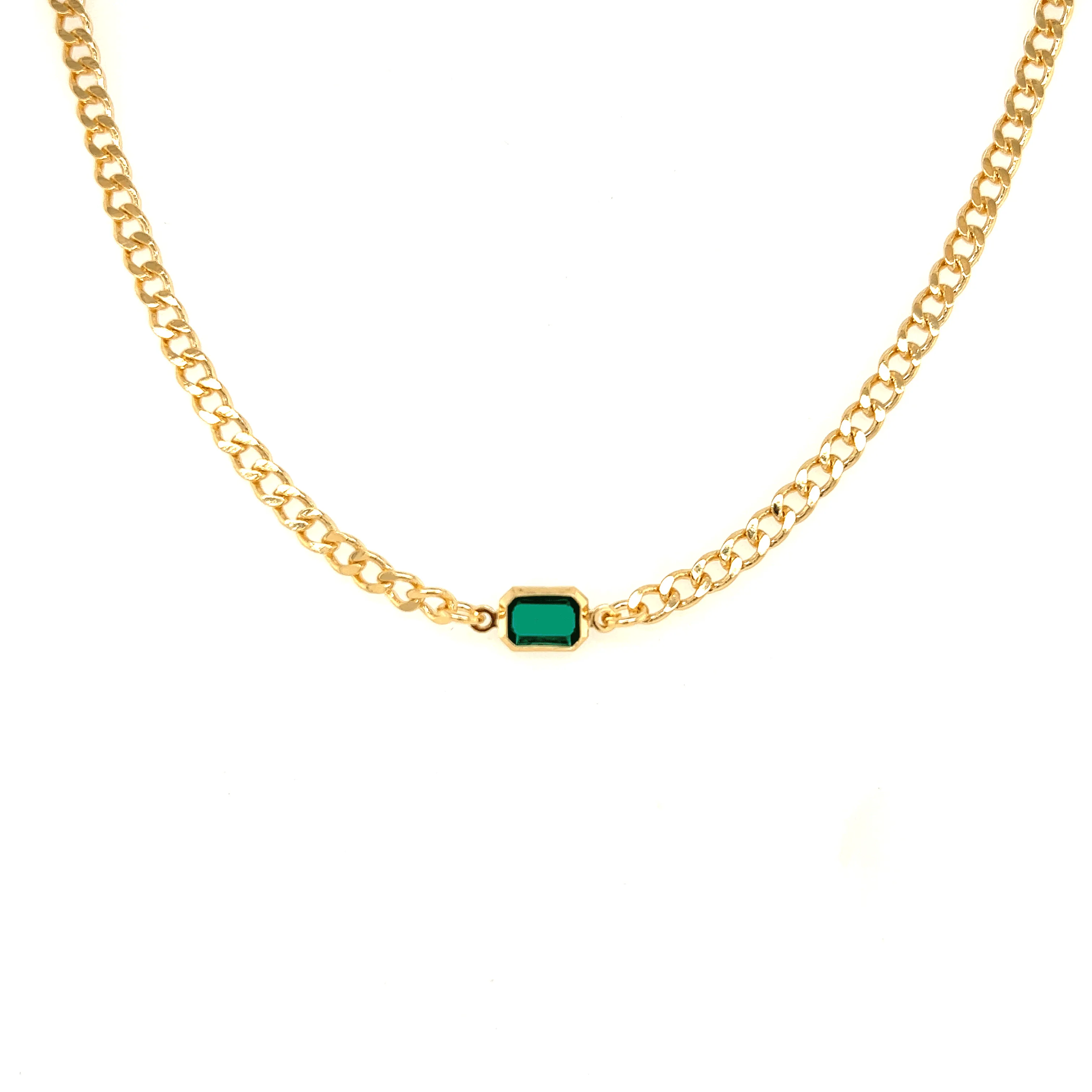Gwen Gemstone Curb Necklace