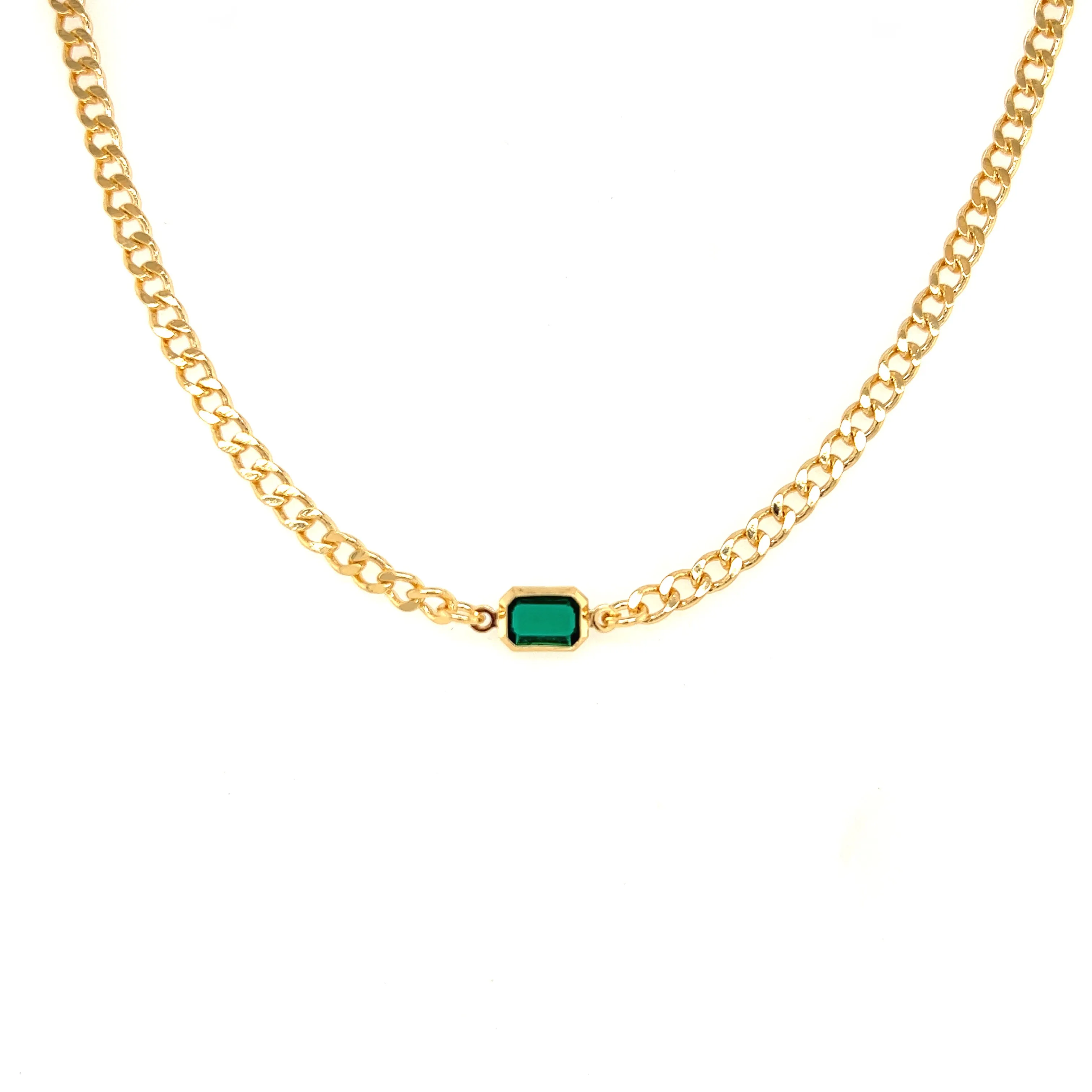 Gwen Gemstone Curb Necklace