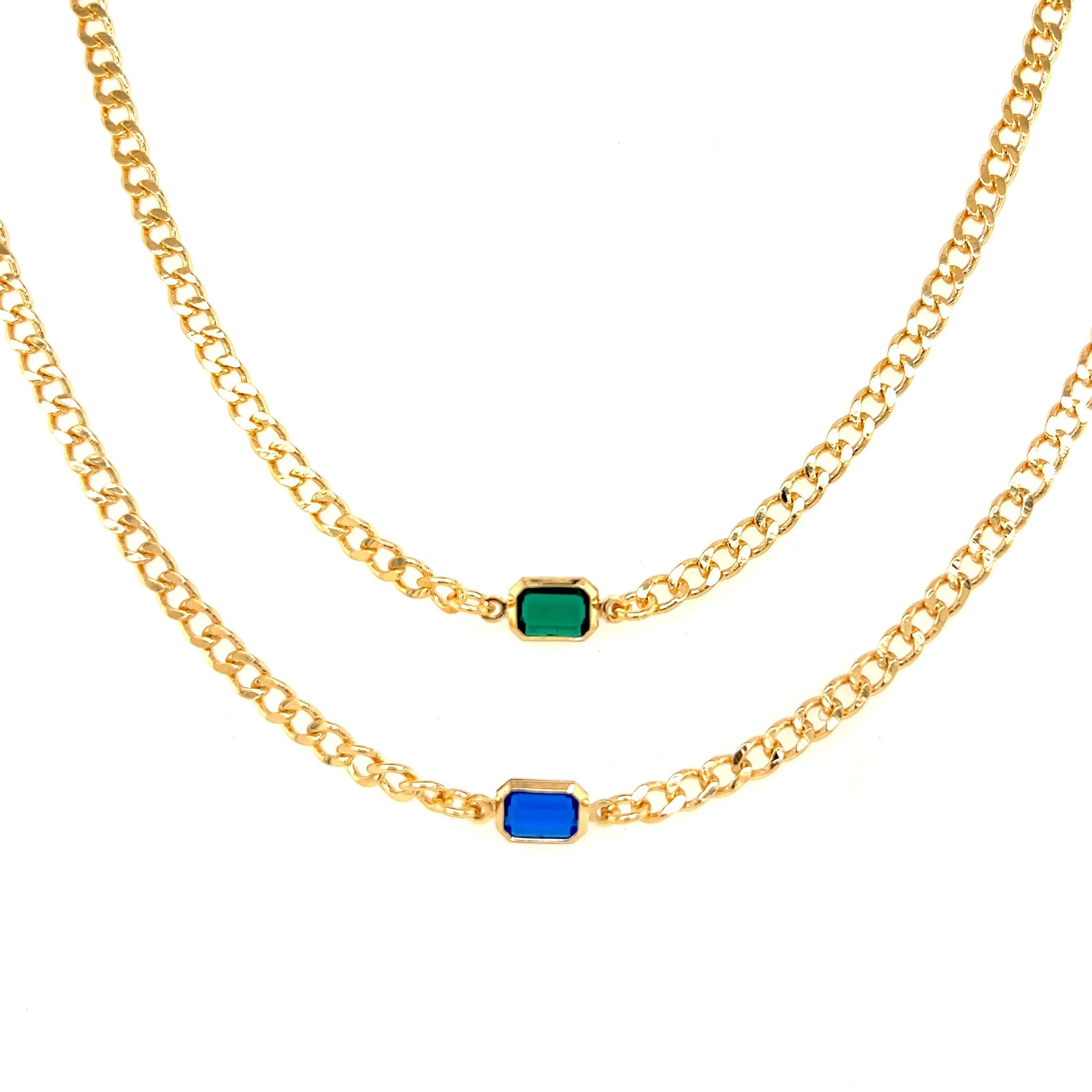 Gwen Gemstone Curb Necklace