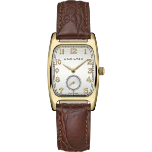 Hamilton American Classic Boulton Quartz Gold PVD Leather
