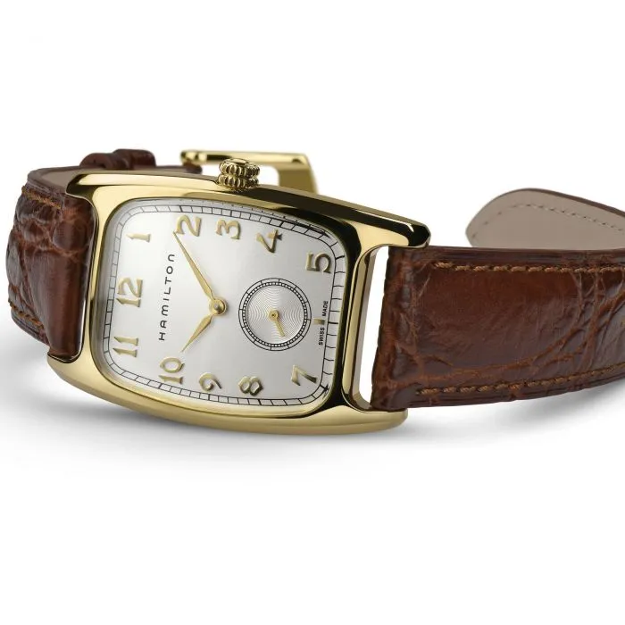 Hamilton American Classic Boulton Quartz Gold PVD Leather