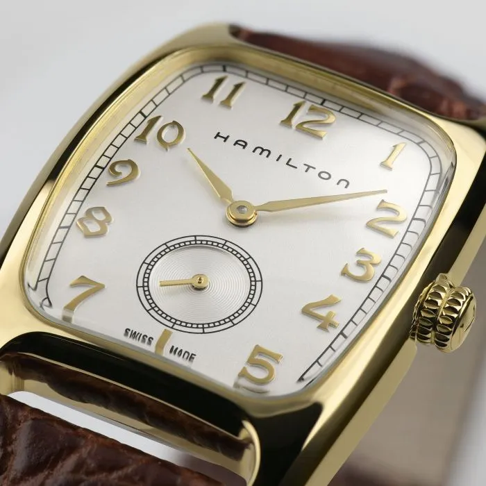 Hamilton American Classic Boulton Quartz Gold PVD Leather