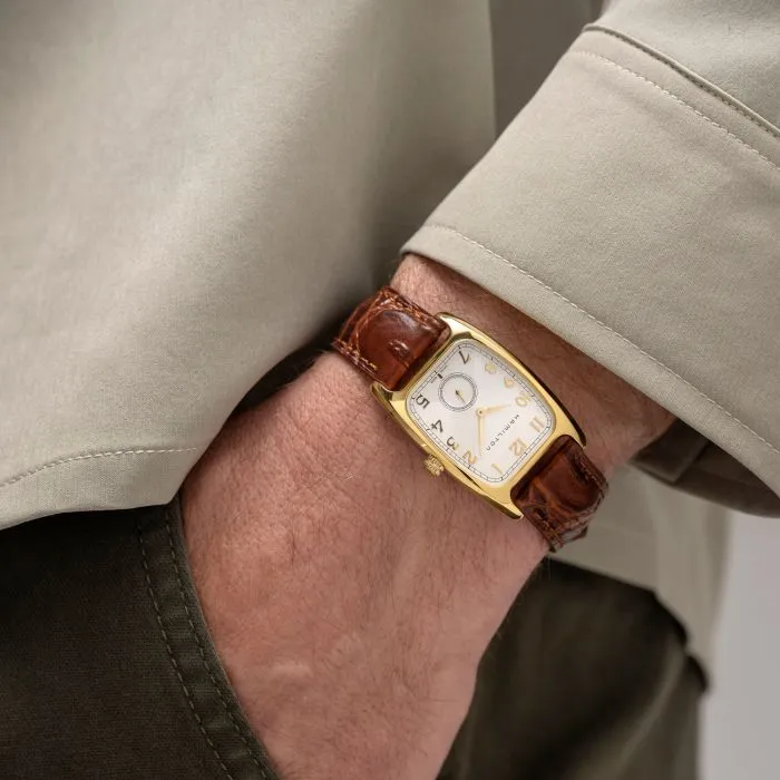 Hamilton American Classic Boulton Quartz Gold PVD Leather